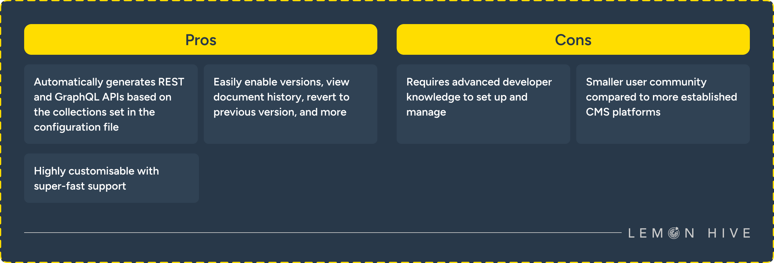 Pros and cons of Payload
