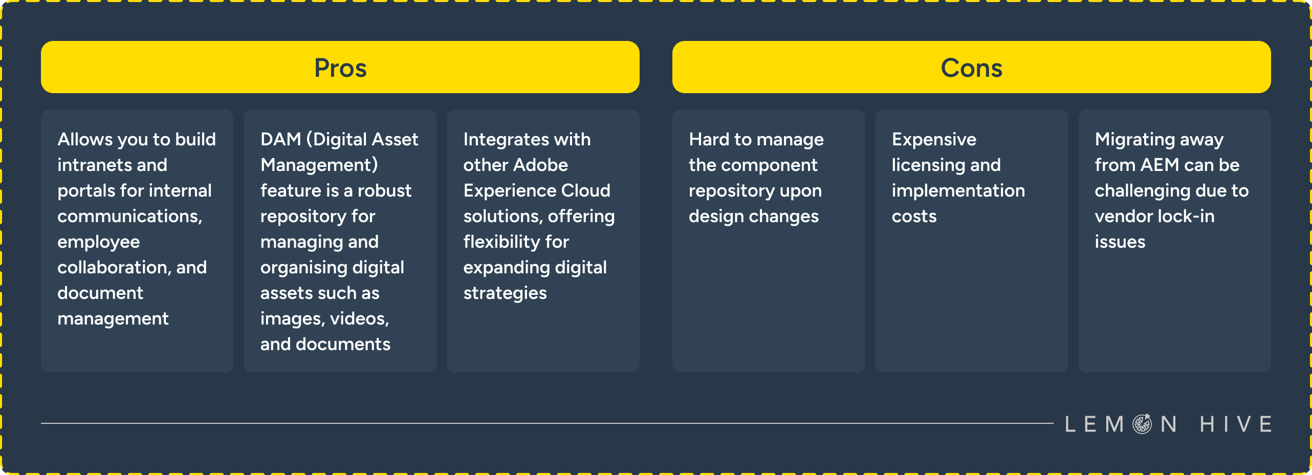 Pros and cons of AEM